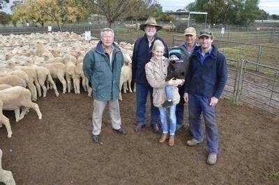 Landmark Oakley Peterborough/Orroroo's Jeff Oakley, Andrew Bailey, from Old, Whydown, via Yunta with Nell Clapp, Bentley Clapp, 2, Graham Clapp and Jamie Clapp, three generations who all work on the property.