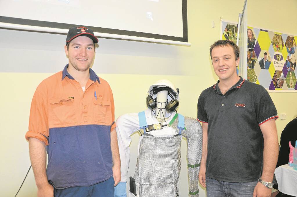 The food processing industry has opened up opportunities for many in regional areas, including JBS human resources officer Jason McKenzie (right) and electrician Angus Diment, Bordertown.