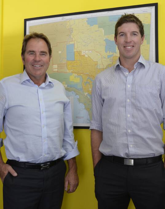 IN THE FAMILY: Geoff Schell and his son Daniel, Ray White Clare Valley, were pleased with auction results during the spring selling season.