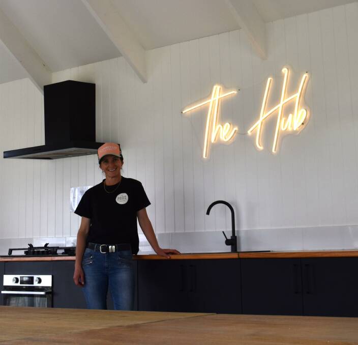 The Park owner Ali Cooper in their upgraded communal camp kitchen. Picture by Kiara Stacey