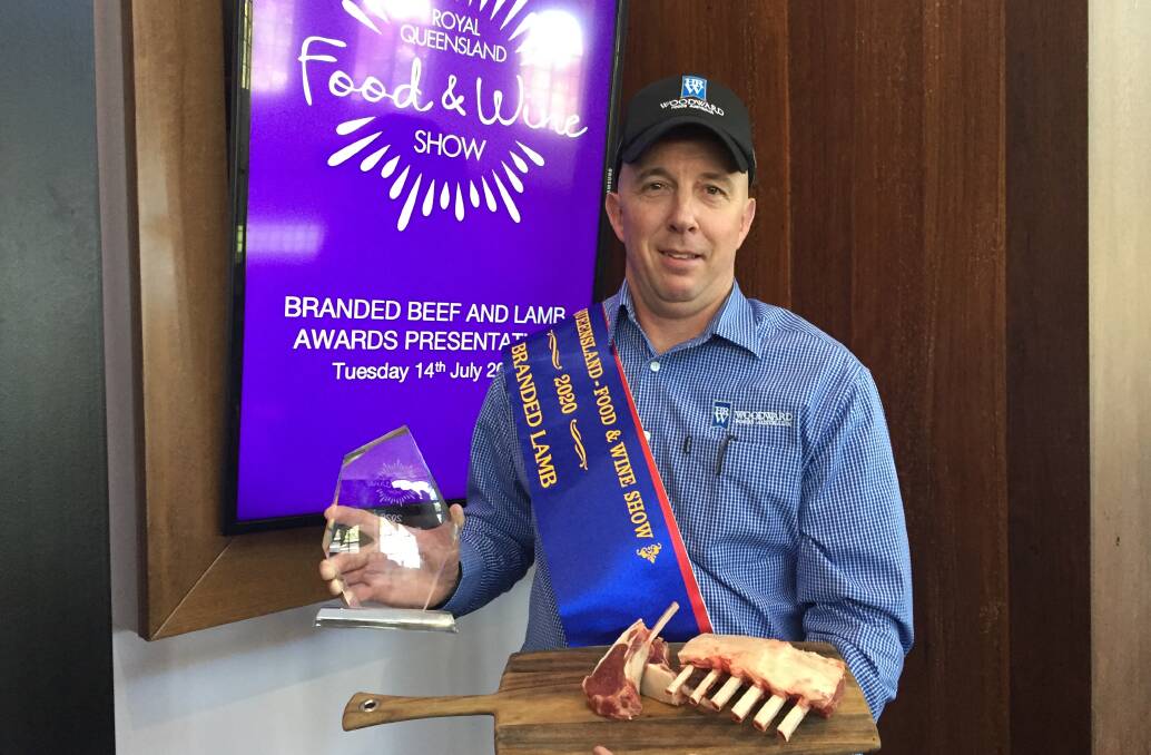 Queensland wholesale division general manager Dean Loudoun with Woodward Foods Australia's gold medal winning lamb.
