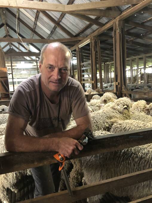 Breadalbane-based shearer, Troy Smith, pictured recently at the historic Lerida Station woolshed, Gunning, NSW. Mr Smith will reach the one million sheep-shorn milestone in November.
