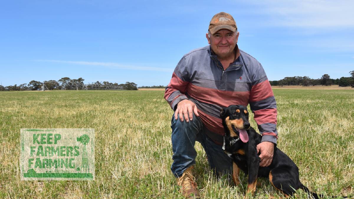 Richard Halliday and his dog Poppy says the federal government's determination to end live sheep exports is politically motivated not based on fact. Picture by Catherine Miller