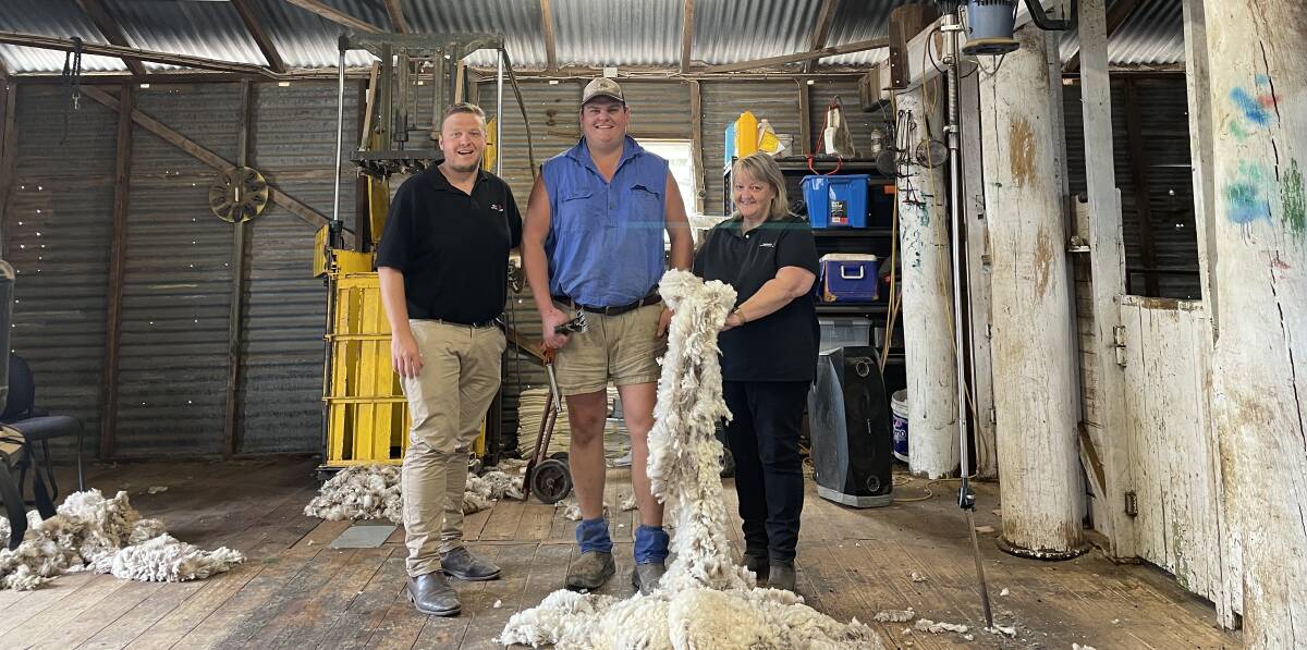 BACKERS: Brad Keller has found new backers in his unstoppable quest for farm ownership, with NAB Horsham's Tristan Morti and Debbie Shearer and the new Future Farmers loan.