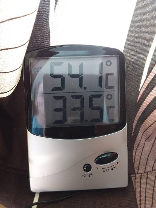 At about Nikki Dowden recorded more than 50C at her property at Panitya on Tuesday.