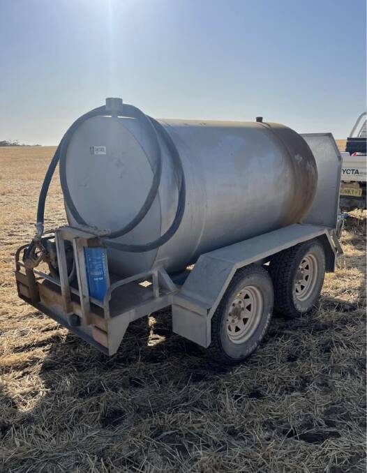 About 500L of diesel was stolen from this 1000L fuel cart at Lock last week. Picture supplied