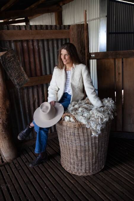 Georgie Lines has combined her love of fleece and fashion to create a bespoke wool jacket for her Year 12 textiles project. Pictures supplied