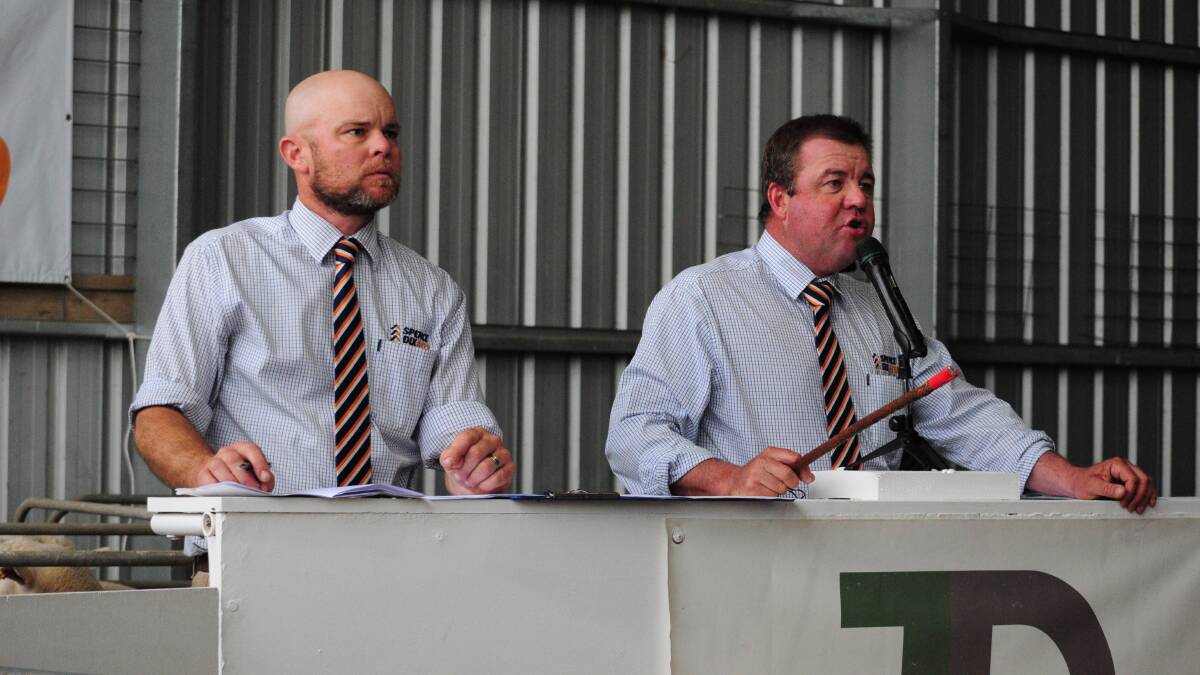 Spence Dix & Co's Jonathon Spence (right) with fellow auctioneer Luke Schreiber. Picture by Katie Jackson