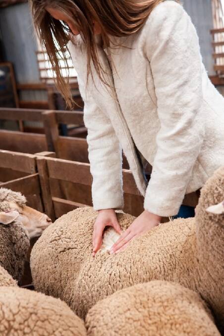 Georgie said the smell of her fleece in her textiles classroom took her back to the shearing shed at home.