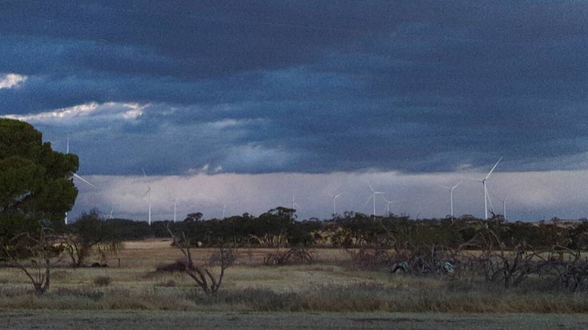The sky in Hornsdale this weekend as the clouds loomed large during a heavy rainfall. Picture by Kiara Stacey 