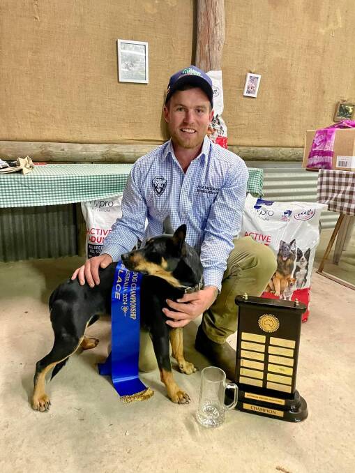 Aoidh Doyle and Whisper Snip, Victoria, won both the Australian Yard Dog Championship (pictured) and The National Kelpie Field Trial Championship. This is the first time this has occurred with the same combination. 