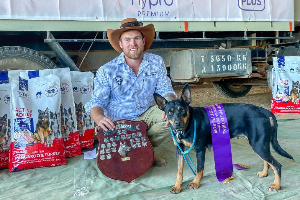 Aoidh Doyle and Whisper Snip, Victoria, won both the Australian Yard Dog Championship and The National Kelpie Field Trial Championship (pictured). This is the first time this has occurred with the same combination. 