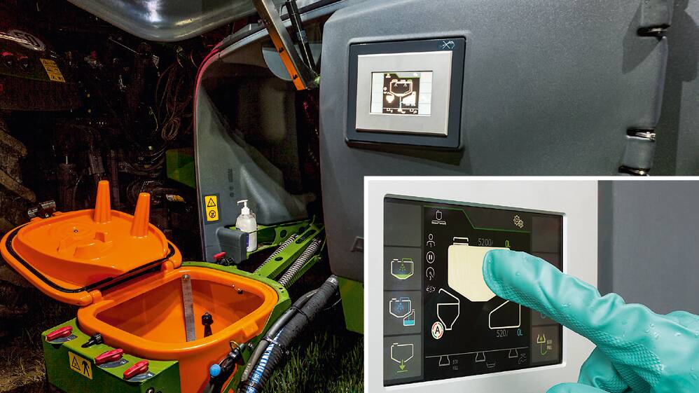 The Comfort-Pack plus provides automatic control of agitation intensity, fill stop function, boom rinsing, line cleaning, tank cleaning and tank-mix dilution through a touchscreen