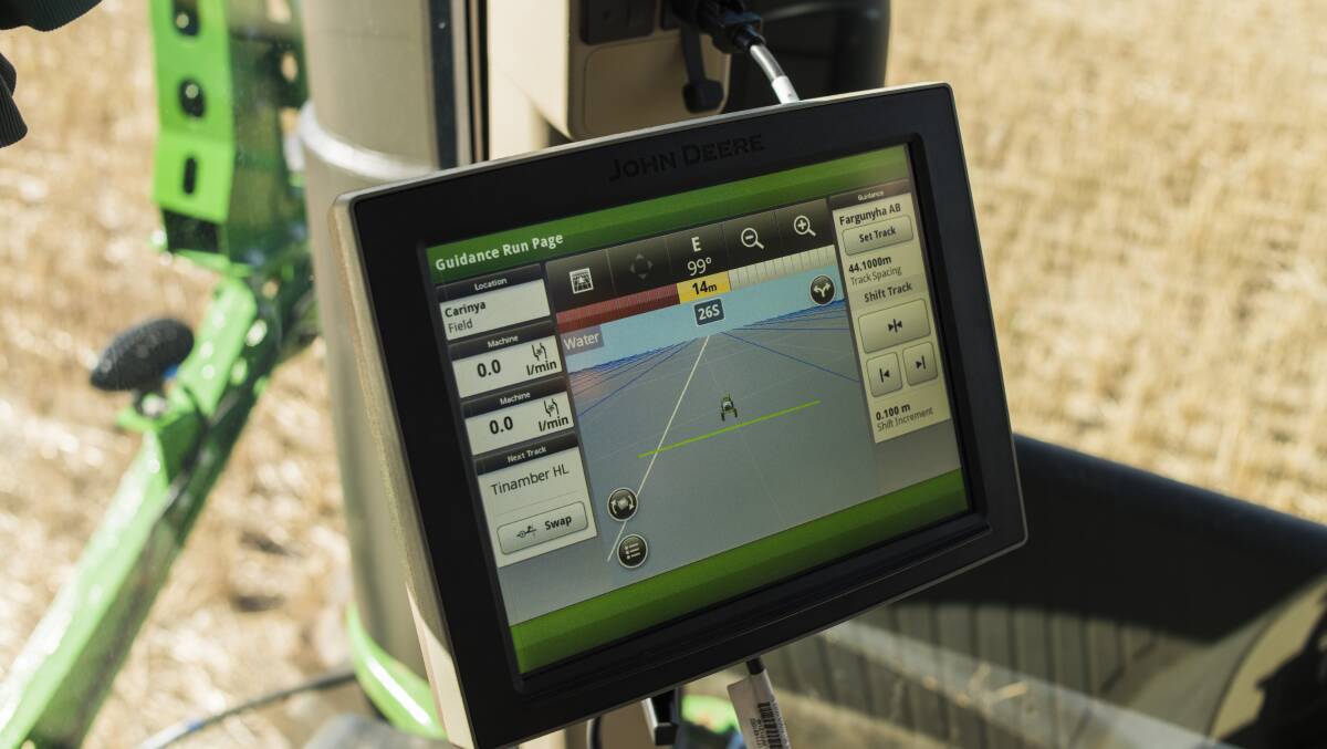 The National Farmers' Federation believe the first iteration of the Australian Farm Data Code will give farmers confidence in how their data is used, while not inhibiting new technologies. Photo: John Deere