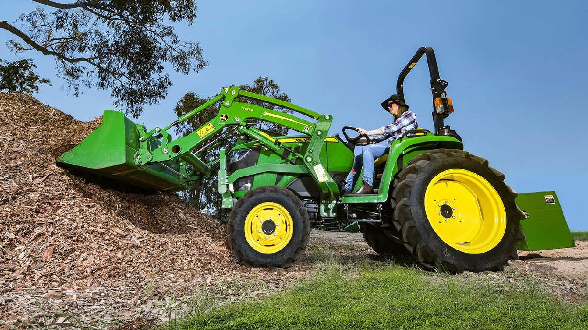 LEVEL LOAD: John Deere's new mechanical self-levelling loader lineup are compatible with John Deere 1 and 2 Series and 3E compact utility tractors.