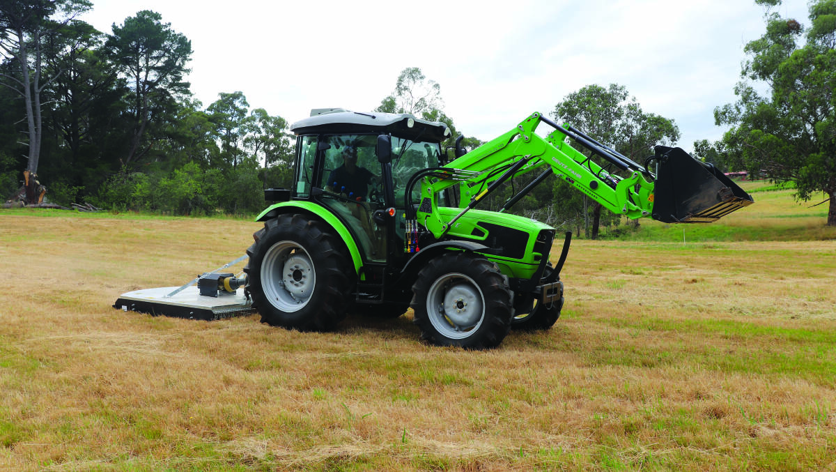 Hanging tough: Clocking in at 70 kilowatts (95 horsepower), the new Deutz-Fahr 4100.4E is one of two new additions to the 4E Series. 