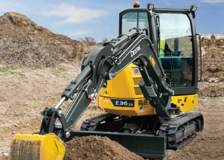 NEW LINE: John Deere dealer Emmetts is extending its stock to include compact construction equipment, including the E36ZS mini tracked excavator.