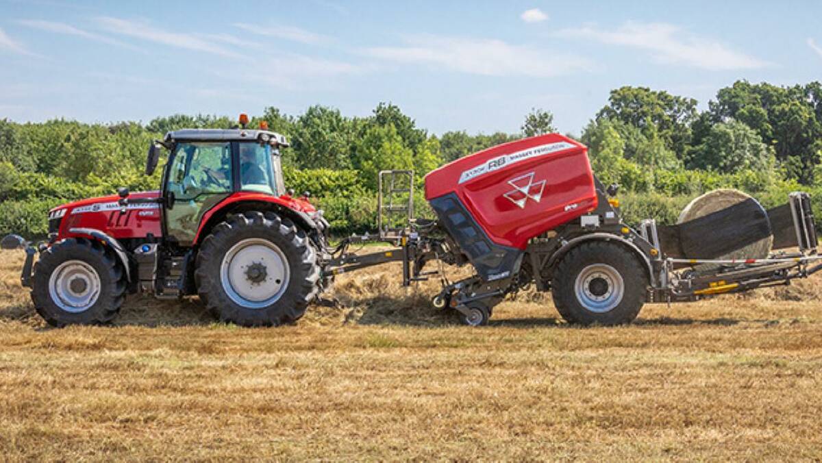 ROUNDING UP: The new Massey Ferguson RB 3130F features significant upgrades to improve capacity and quality of hay. 
