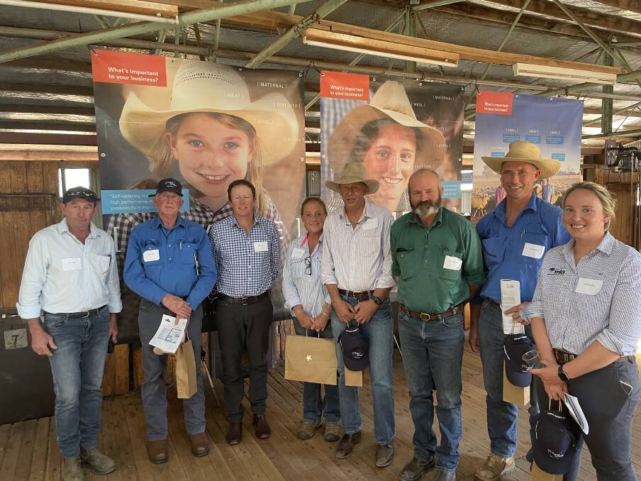 Presenters with Don Mills - Allan Casey, Ben Swain, Sophie and Tom Holt, Coonong Station, Urana, Jason Southwell, Jim Meckiff and Peta Bradley.