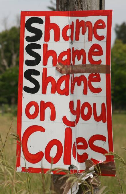 Sentiment for Coles' has been souring for weeks over the retailer's unenthusiastic attitude to a 10 cent a litre milk price increase to help farmers.