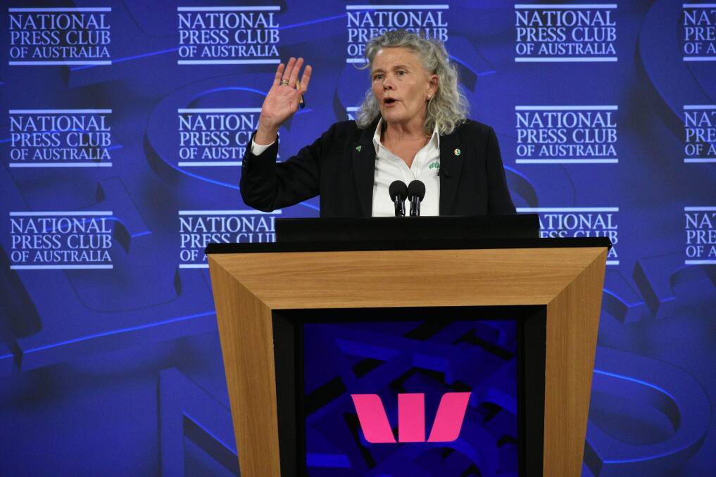 Fiona Simson address the National Rural Press Club in her valedictorian speech. Picture by Jamieson Murphy