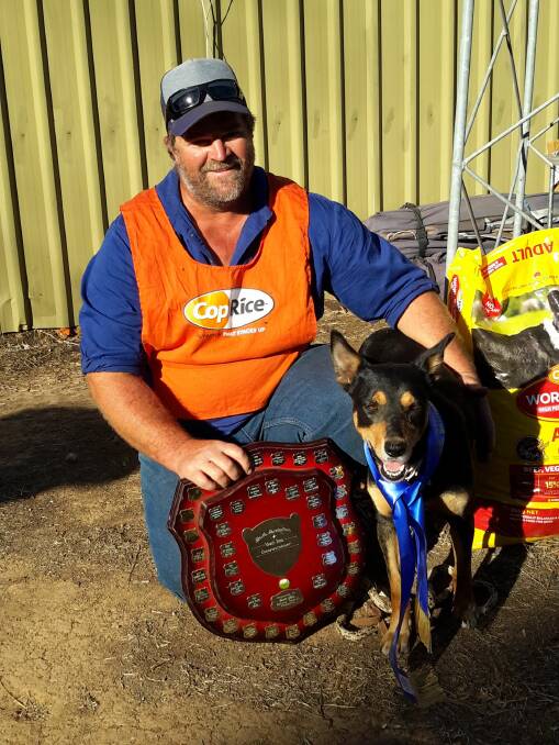 TOP DOG: Lee Mickan, Loxton, took out the 2019 SAYDA champiponships with his dog Hogan's Toby.