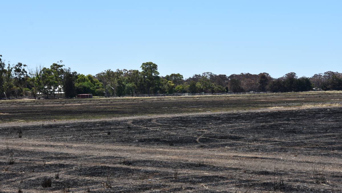 All of the Glatz family's pastures were burnt and 90 per cent of the fencing in the intense blaze.