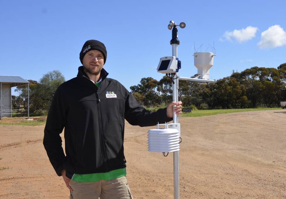 SENSOR SUCCESS: Leighton Wilksch, Agbyte, Paskeville, says sensors such as soil moisture probes and weather stations are giving farmers greater insight into their farms. He is trialling the LoRa network which he says could see multiple sensors plugged into one telemetry site.