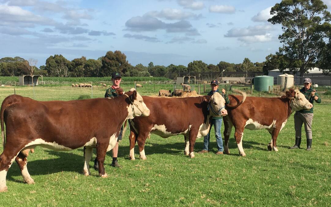 ON PARADE: Urrbrae Agricultural High School students Will Thomas, Sarah Pearce and Justin Causer are looking forward to Urrbrae On Show.
