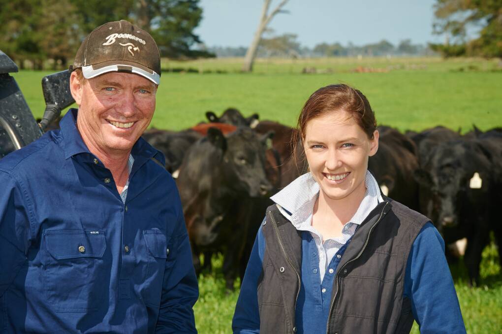FLAVOURSOME PRODUCT: Grant Harvey and daughter Melissa, Lindsay, Strathdownie, Vic, supply Coles with about 2500 cattle annually.