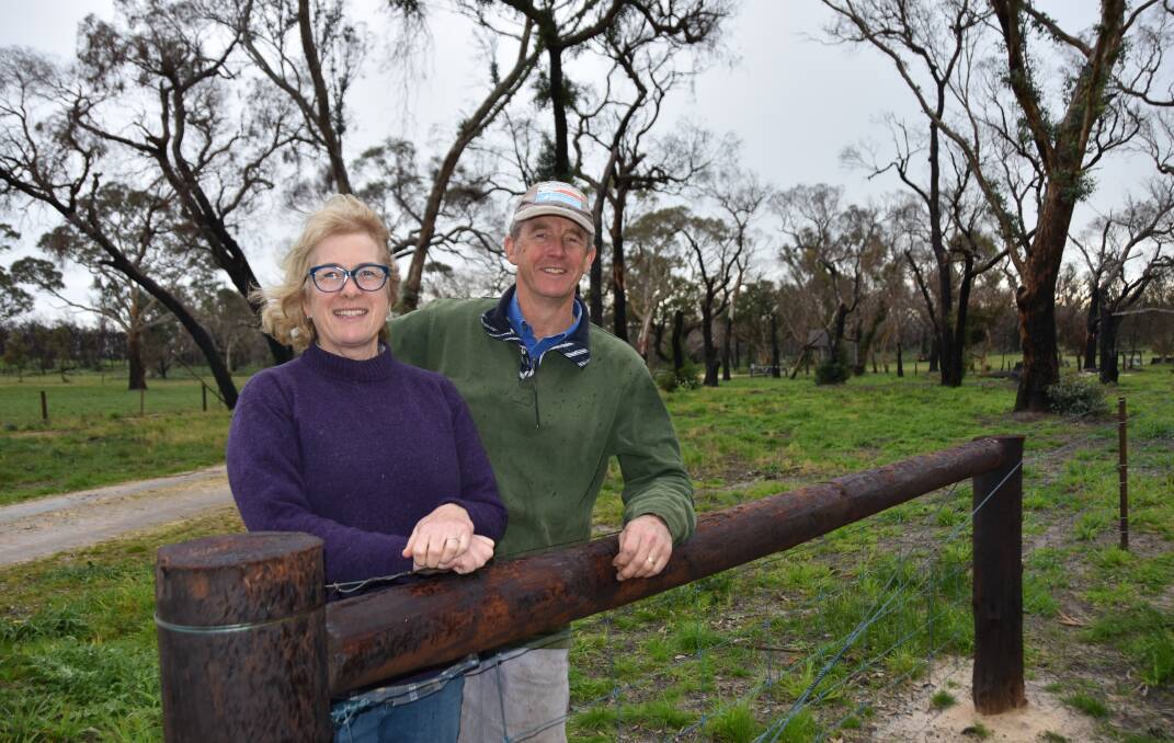 GREEN SHOOTS: Janelle and Nick Edwards, The Washpool, Avenue Range, feel like they are finally "on top" of recovery seven months after the Blackford fire.