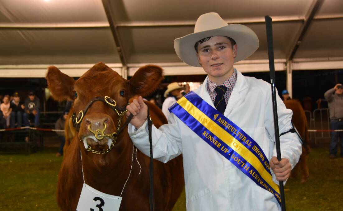 George Harbone, Crookwell, NSW, was runner-up in the national young beef cattle paraders competition.