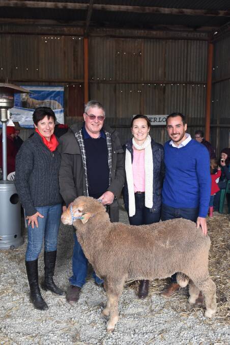 EP BOUND: Andrew Polkinghorne, Lock, holds the $3400 sale topper with Ann, Demelza and Daniel Hammat.