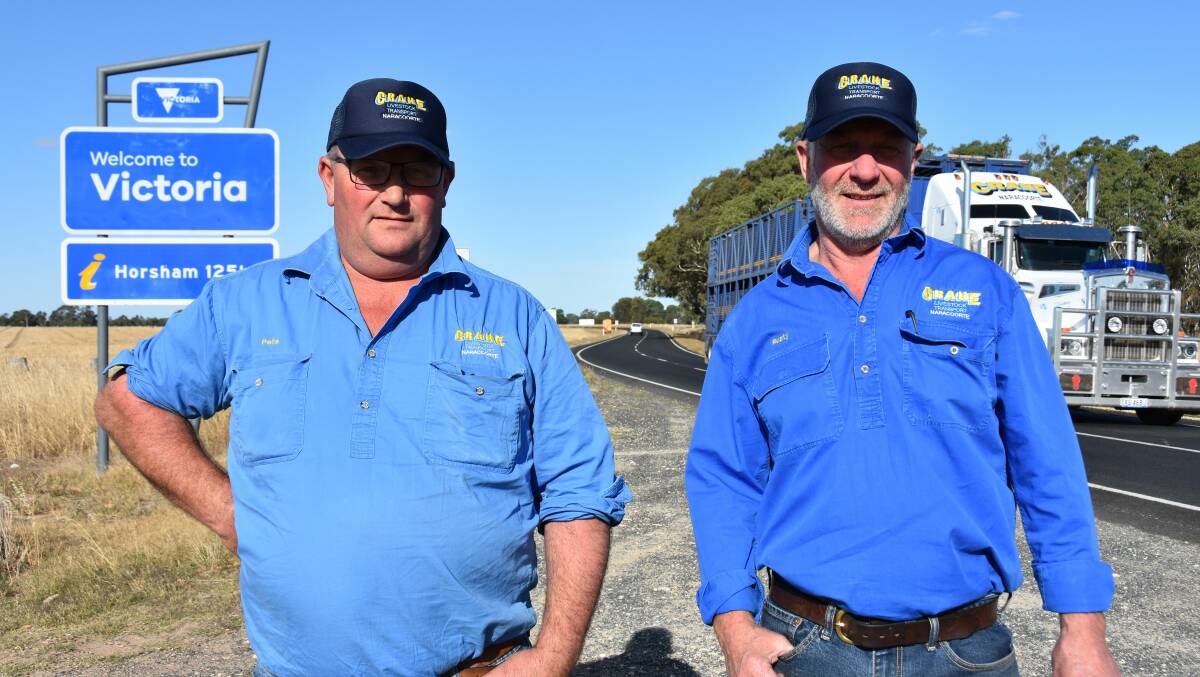 VITAL ROLE: Crane Livestock's Peter Edmonds and Rusty Crane say the country would stop without freight movements.