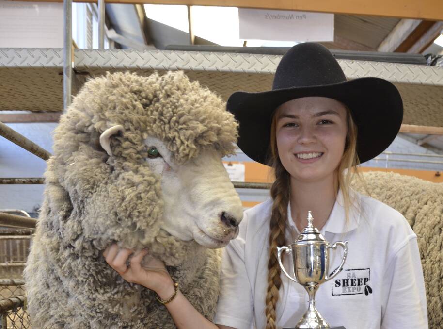 BRIGHT FUTURE: Tess Runting, Moralla Corriedale stud, Baxter, Vic, won the New Zealand study tour at last week's SA Sheep Expo, after being the highest achiever in the senior age group.