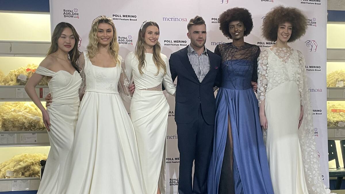 Horrocks Vale Collection's range of luxury wool wedding dresses were showcased to woolgrowers at the launch at the 2022 Royal Adelaide Show.