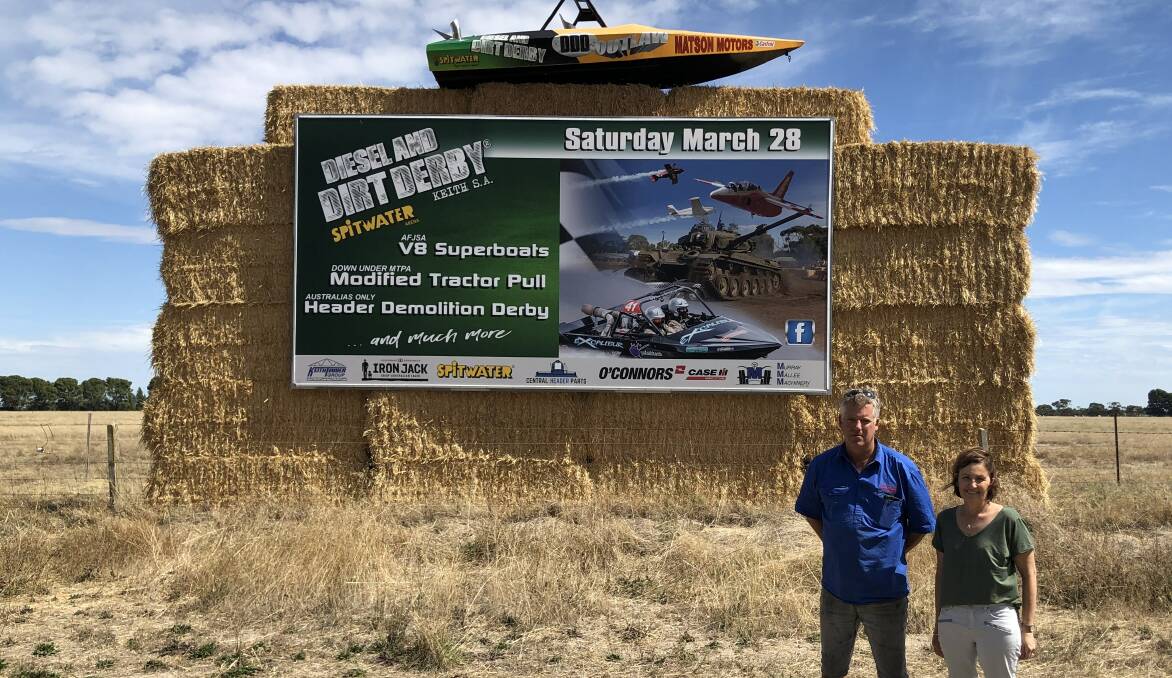 COMMUNITY BLOW: Keith Diesel and Dirt Derby coordinator Glen Simpson and assistant coordinator Trudie Hedges are disappointed their event on March 28 has been cancelled.