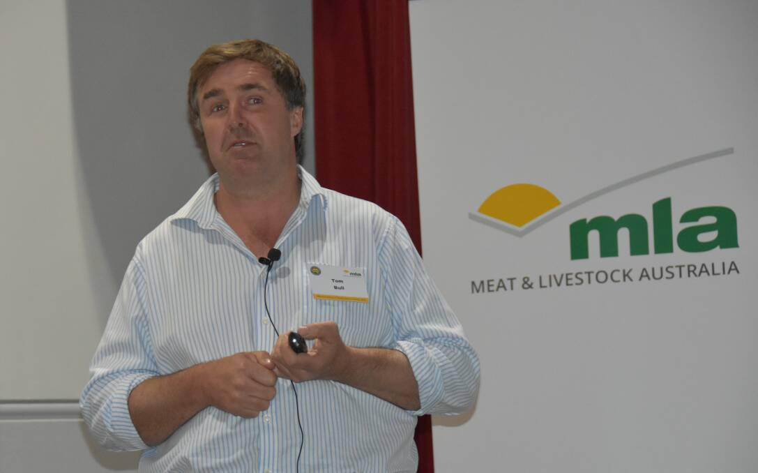 Holbrook seedstock producer Tom Bull says there will be a niche for lamb with guaranteed high eating quality. He is working on breeding sires with higher levels of intramuscular fat.