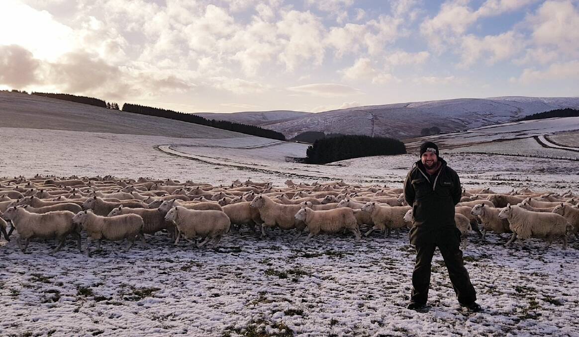 BRIGHT FUTURE: Nuffield Australia 2017 scholar Jamie Heinrich, visiting a sheep farm in Scotland, is excited about the future of the sheep industry.