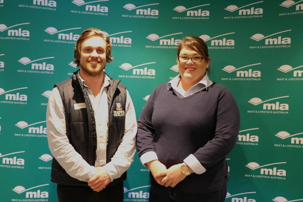 DYNAMIC DUO: University of Adelaide's Jackson Adams and Rural Directions' Tara Graetz graduated this month from the Future Livestock Consulting Internship.
