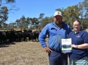 Heath and Amanda Nickolls, Bull Oak Well Angus stud, Pinnaroo with some cows on The Basin property which they bought in September last year. Picture by Catherine Miller
