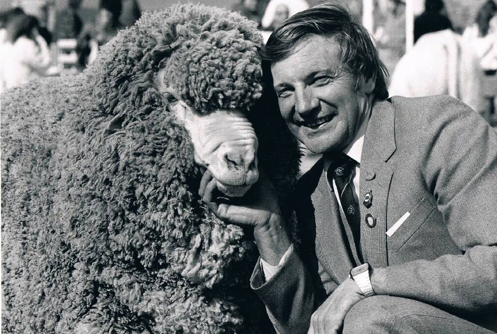 INDUSTRY LEADER: Russell Davidson with the reserve grand champion ram from the 1982 Royal Adelaide Show, which sold for $47,000- a world record at the time.