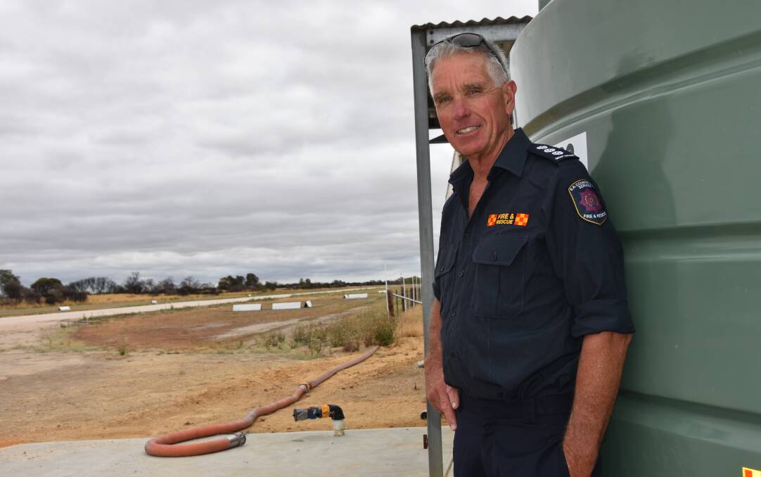 Lucindale farmer Patrick Ross who was the incident controller of the Blackford fire. He hopes the new bore and increased water storage at the Lucindale airstrip will assist the aerial response in future fires.