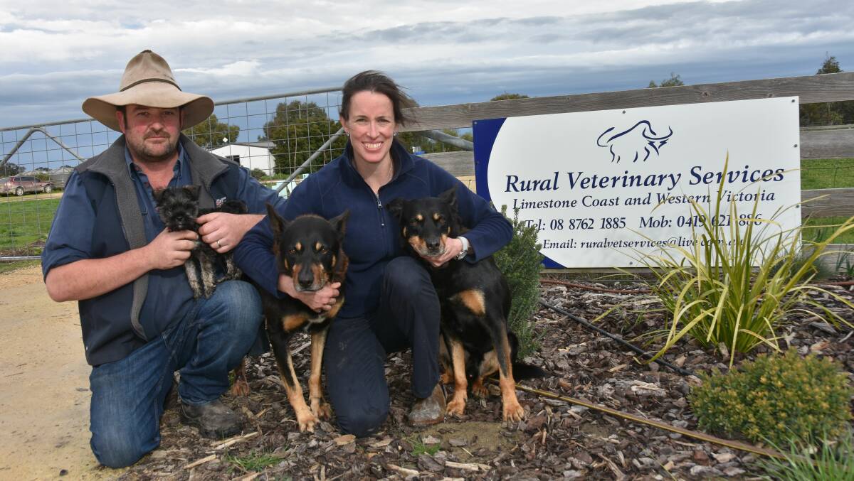 Jason and Claire Law, Hynam, (with dogs Archie, Neil and Stan) run two businesses which depend on being able to cross the border.