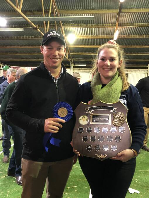 CONSISTENT SUCCESS: Collinsville general manager Tim Dalla and Hay Sheep Show secretary Gabby Flattery.