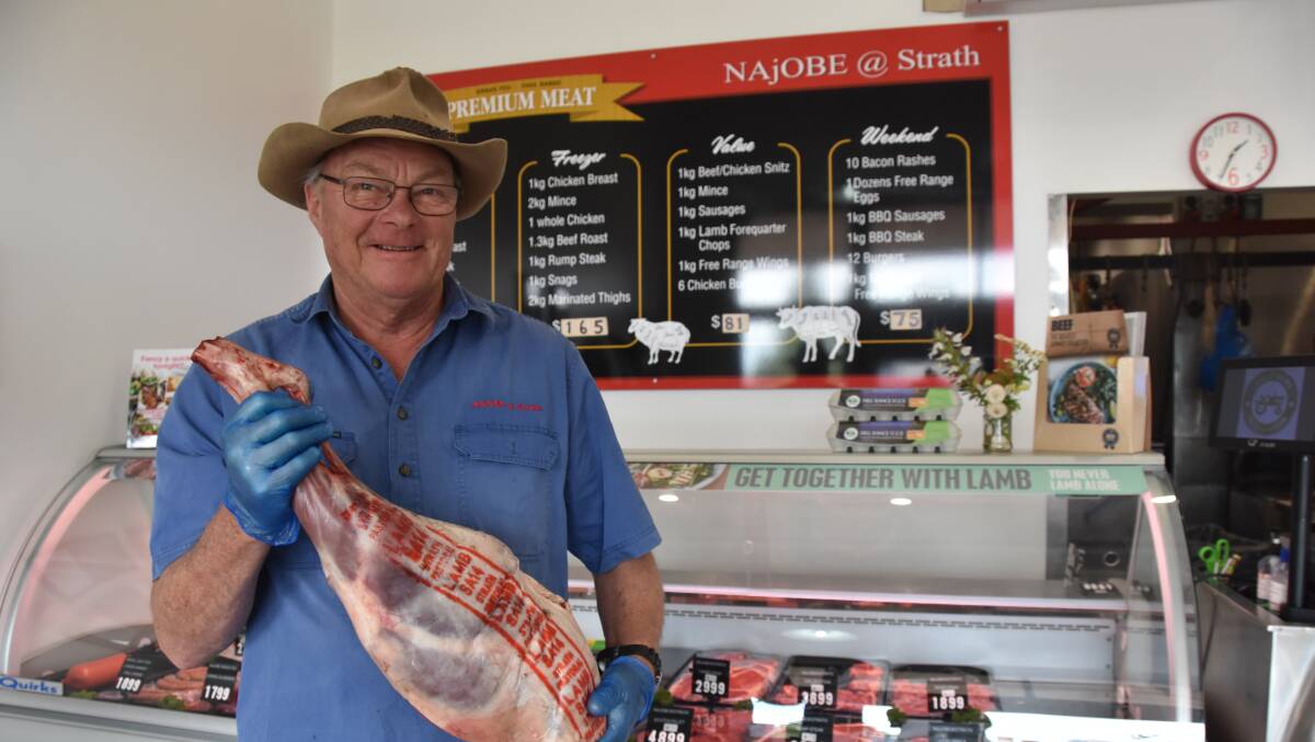 STRATH SUCCESS: Najobe Beef's Bob Heath in his Najobe @ Strath butcher shop. He says it has been a good year, with 25 per cent growth in sales.