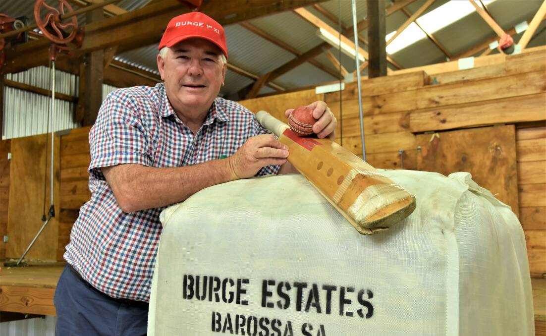 BIG HIT: Grant Burge, Burge Estates, Tanunda, is donating a bale of wool to Australian Wool Innovation's Flock to Baggy Green project.
