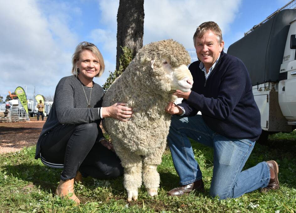 Bernadette and Geoff Davidson, Moorundie stud, Keith, topped the Sheepvention ram sale in Hamilton, Vic, for the third year in a row.
