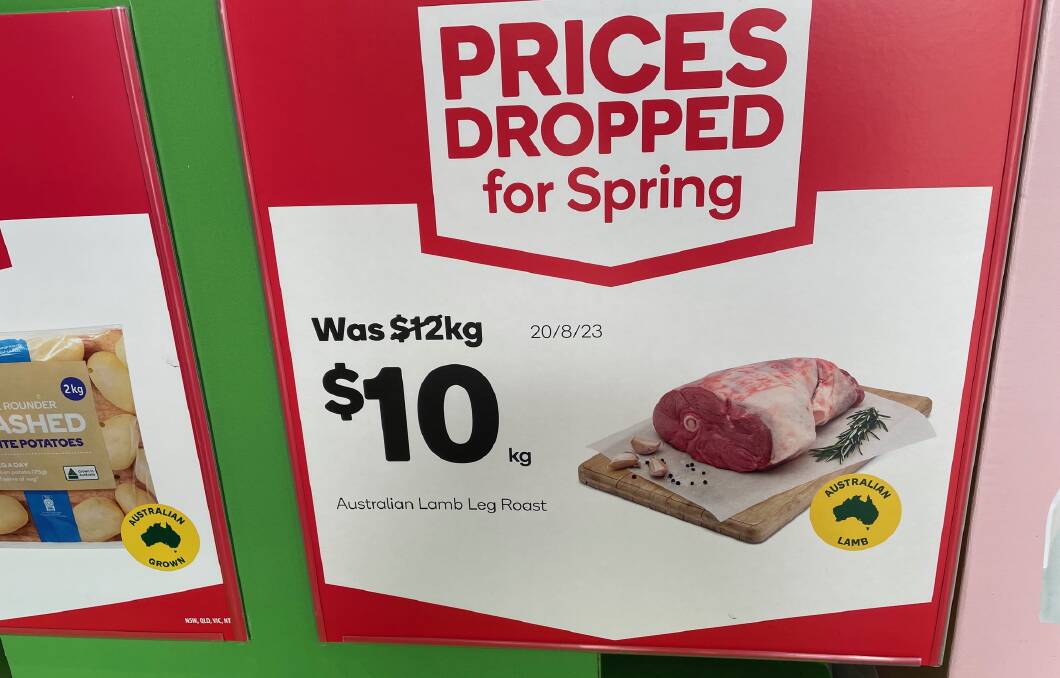 Woolworths will be putting yet another slash through this price from tomorrow, as lamb leg roasts drop to $8. Coles has announced the same drop.