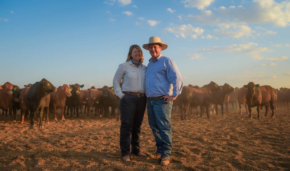 INSIGHT: Queensland beef producer Josie Angus and husband Blair. Mrs Angus has presented a fascinating argument that Australia is effectively self-imposing trade barriers via its definition of deforestation.
